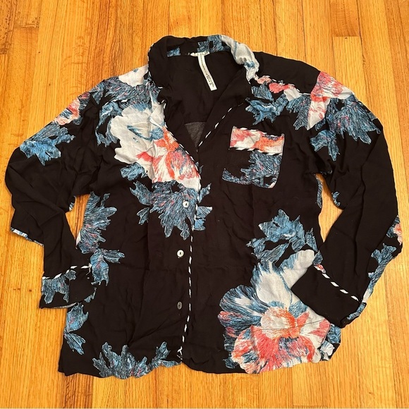 Free People intimately Floral button down shirt size XS(n) - Picture 3 of 12